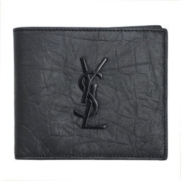 Saint Laurent Cassandra Bifold Wallet Black Lambskin - Picture 1 of 4